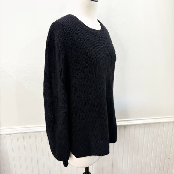 525 America Size M Sweater Emma Cashmere Ribbed Crewneck Shaker Stitch Old Money - Picture 2 of 13